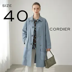 【極美品】CORDIERコルディア 日本製 ヴィンテージ風 中綿 レトロハーフコート スプリングコート 40(L) アッシュブルー くすみ系 【古着】【中古】【送料無料】のサムネイル