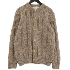 Kerry Woollen Mills ケリーウーレンミルズ カーディガン アランニット フィッシャーマン ケーブルニット ベージュ 38 71015718のサムネイル