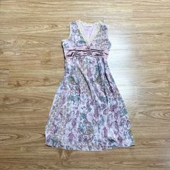 エムズグレイシー お花柄モチーフ フロッキーオーガンジーワンピース