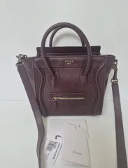 Celine セリーヌ ナノ ラゲージ バッグ バーガンディ