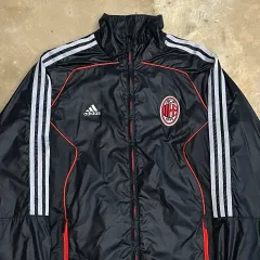 105 adidas ACミラン レッド LINE ブラック ウィンドブレーカー