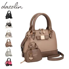 ダズリン dazzlin バッグ ハンドバッグ ミニ ショルダー レディース 斜めがけ 大人 軽量 エコバッグ入バッグチャーム付 DAZ60010Bのサムネイル