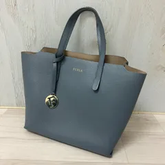 FURLA フルラ サリー S トートバッグ ハンドバッグ レザー ライトブルー 水色 チャーム 《K》