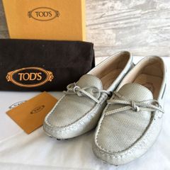 TOD'S グレー ローファー ドライビングシューズスリッポンサイズ5 1/2