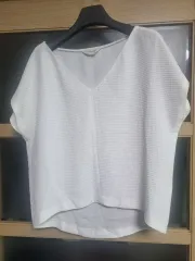 Club Monaco クラブモナコ 白 Vネック ノースリーブ ブラウス xsのサムネイル