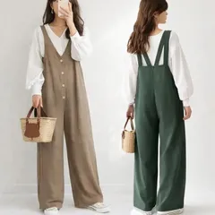 サロペット レディース 春 ワイドパンツ 春夏 ボトムズ 長ズボン 無地 楽チン 大人きれいめ パンツ40代 オフィスカジュアル 通勤 ゆったり 着回し イージー  #ogfsfsf