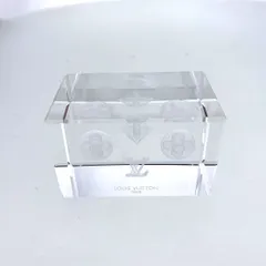 LOUIS VUITTON ルイ・ヴィトン モノグラム クリスタルガラス ペーパーウェイト 文鎮 インテリア ユニセックス 中古のサムネイル