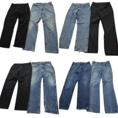 古着卸 まとめ売り ブランド デニムパンツ 8枚セット ( メンズ 34 ) LEE ラルフローレン ラングラー ラスラー LEE 中古 古着 NE8262