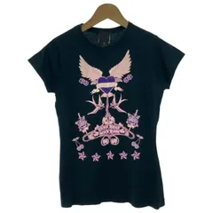 【中古】　ANNA SUI　Tシャツ　半袖　カットソー　トップス　クルーネック　プリント　ロゴT　ブランドロゴ　USA製　古着　/2495のサムネイル