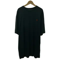 【中古】　POLO RALPH LAUREN　Tシャツ　半袖　トップス　クルーネック　無地　ワンポイント　スモールポニー　刺しゅう　オーバーサイズ　古着　/7031