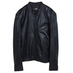 トゥモローランド ブルーワーク レザージャケット ラムレザー 洗い加工 