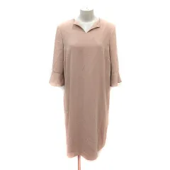タルボット TALBOTS ワンピース ロング 七分袖 10 ベージュ /MS