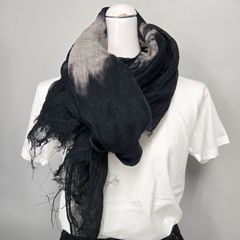 更にお値下】Y's 大判薄手ストール／MULTI BORDER STOLE/黒 - メルカリ
