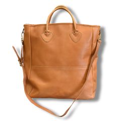 Double RL ショルダーバッグ ハンドバッグ 2way ラフアウト 茶色 
