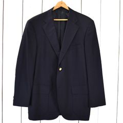 希少 L 銀ボタン】ニューヨーカー チェック ブレザー ジャケット