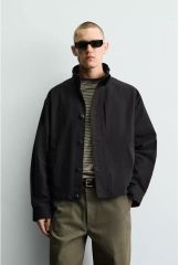 AARON LEVINE X ZARA コントラストレザーディテールジャケット - メルカリ