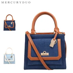 マーキュリーデュオ MERCURYDUO バッグ ハンドバッグ ショルダーバッグ デニムコンビ レディース 斜めがけ 軽量 大容量 MER-91080Bのサムネイル