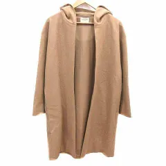 ユナイテッドアローズ UNITED ARROWS コート 前開き フード ウール ベージュ /YK