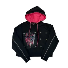 199990 現状品 DIESEL ディーゼル スウェット パーカー  XS ブラック/ピンク レディース