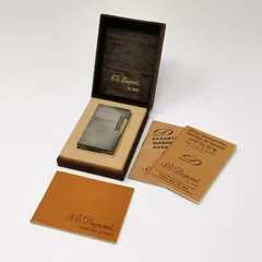 S.T デュポン Dupont ライター ヴィンテージ シルバー ケース付 着火