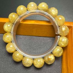 10%OFF 上品 EU製 ☆極!極満針ルチルクォーツ☆ブレスレット