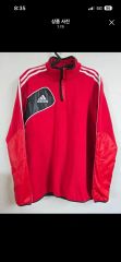 adidas アディダス ワッフル素材 ハーフジップ 半袖トップス L 