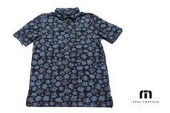 トラヴィスマシュー travismathew 中古 総柄プリント半袖ポロシャツ By The Wharf メンズゴルフウェア 1MZ117J M ブラック