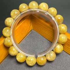 天然石☆【100A太陽花タイチンルチル】☆黄金針水晶ブレスレット