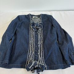さえらポテチーノデニム プリーツ刺繍 長袖チュニック - メルカリ