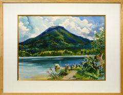 行く夏」P15 1993 油彩画 風景画 油絵 アート 絵画 尾瀬 燧ヶ岳 - メルカリ