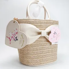 m♡petit しまむら×青木美沙子×サンリオコラボ バッグ ショルダー ハンド リボン かごバッグのサムネイル