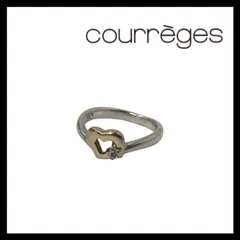 【Courreges】ハート スター/星 リング K18 ゴールド/金 SV950 SILVER/シルバー 0.01ct メレダイヤモンド 約5.5号 指輪 クレージュ (MM-748)のサムネイル
