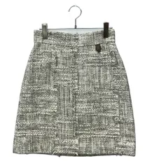 美品 ルイ・ヴィトン ミニスカート ツイード ロゴ入りファスナーチャーム RW221B MR2 FMJU96 レディース SIZE 36 (S) LOUIS VUITTONのサムネイル