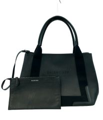 BALENCIAGA バレンシアガ ネイビーカバス S パンチング レザー - メルカリ