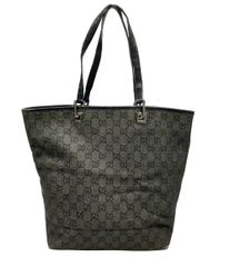 GUCCI グッチ トートバッグ GGキャンバス ブラック 黒 シルバー金具