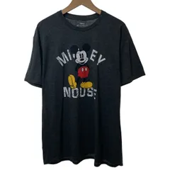 【中古】　Disney　Tシャツ　(c) Disney　半袖　トップス　クルーネック　プリント　キャラクター　ミッキー　オーバーサイズ　古着　/7042