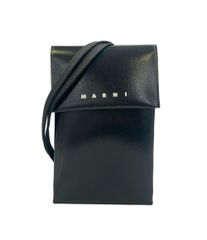 MARNI ショルダーバッグ サコッシュ 青×焦げ茶 - メルカリ