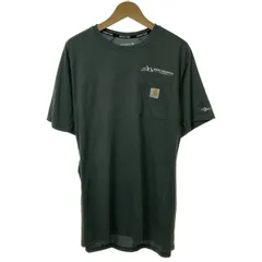 【中古】　Carhartt　Tシャツ　半袖　トップス　クルーネック　ポケT　胸ポケット　プリント　アメカジ　古着　/7031