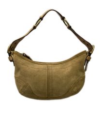 コーチ ハンドバッグ 茶 ホーボー ワンショル COACH スエード 9503