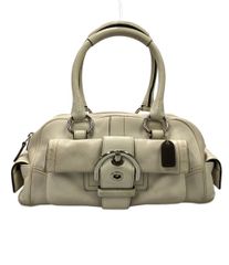 美品】COACH コーチ ソーホー レザー ミニボストンバッグ 白 - メルカリ