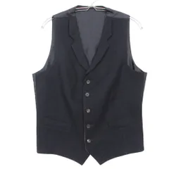 美品 BEVILACQUA ベヴィラクア ベスト リバーシブル ジレベスト コットン ウール イタリア製 上着 ネイビー M メンズ 【中古】