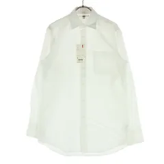 未使用 UNIQLO ユニクロ 長袖 コットンシャツ S ホワイト メンズ 古着