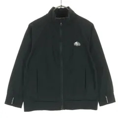 美品 CAMP7 キャンプセブン ワンポイントロゴ 長袖 ハイネック ジップジャケット 130 ブラック キッズ 古着のサムネイル