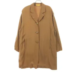 LANCEL ランセル 日本製 長袖 コート 9R ブラウン 肩パッド付属 レディース 古着のサムネイル