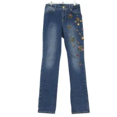 ESCADA エスカーダ デニムパンツ スキニー ストレッチ スリム ジーンズ Gパン ビジュー インディゴブルー 34 155/64A【XS】 レディース 【中古】のサムネイル