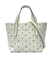 JIMMY CHOO SASHA スターパンチング ハンドバッグ ホワイト - メルカリ