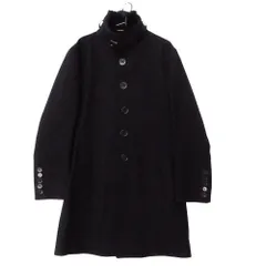 BURBERRY BLACK LABEL バーバリーブラックレーベル コート ラビットファー襟 チェック裏地 スタンドカラー 袖ボタン バックベント ウール アウター ブラック M【M】 メンズ 【中古】