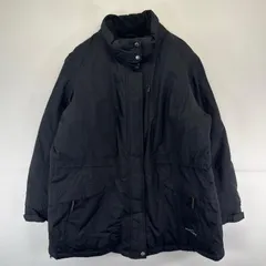 古着 エディー・バウアー Eddie Bauer ジャケット フルジップ ダウン ワンポイントロゴ刺繍 大きいサイズ 2XL  ブラック系 レディースのサムネイル