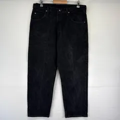 古着 ラングラー Wrangler デニム パンツ テーパード ジーパン ジーンズ 36x29  ブラック系 メンズ