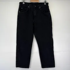 古着 ラングラー Wrangler デニム パンツ ブラックデニム テーパード ジーパン 長ズボン 34x29  ブラック系 メンズ